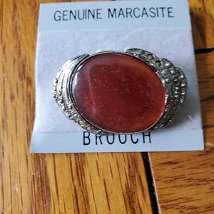GENUINE MARCASITE BROOCH